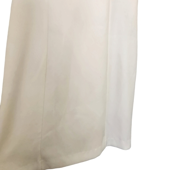 Jessica 100% polyester white short-sleeve sheath dress - Picture 6 of 13